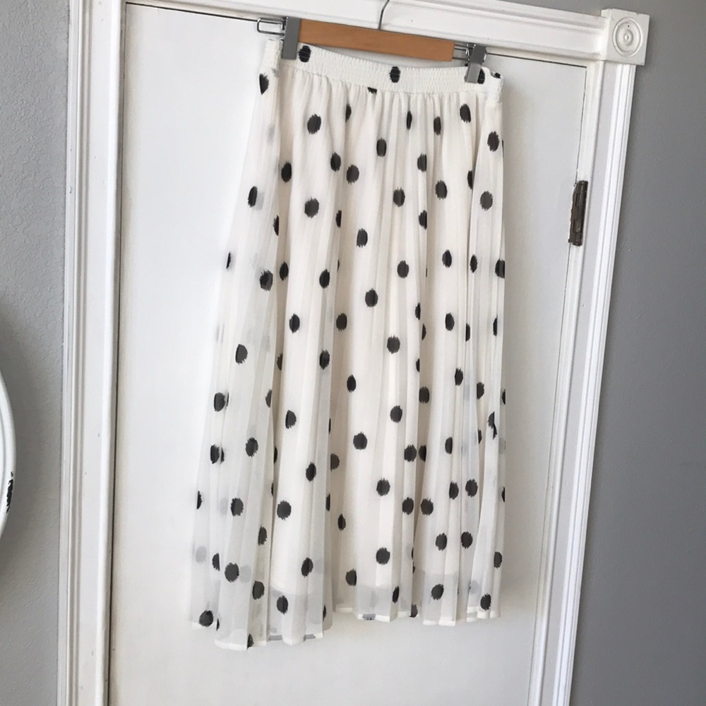A New Day pleated polka dot skirt large